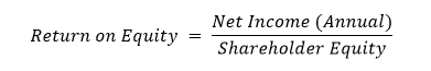 Return on Equity formula